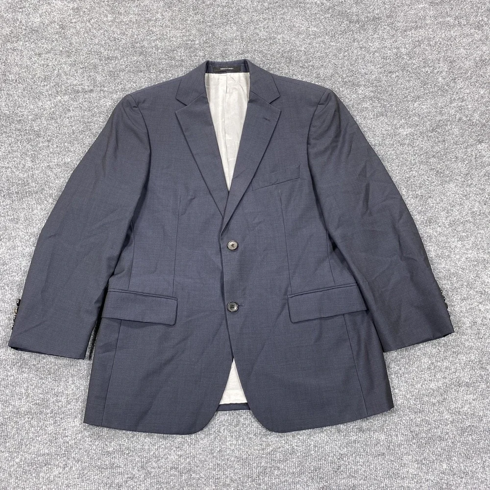 Hugo Boss Suit Jacket Mens 38S Gray Check Pasolini Movie Two Button Lined